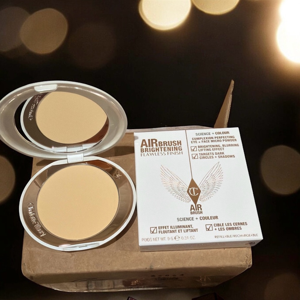 Charlotte Tilbury Full Sized Airbrush Flawless Finish Brightening Powder Tan NIB